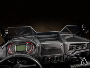 Assault Industries half windshield on a Polaris RZR XP 1000, detail view