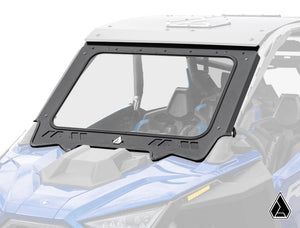 Assault Industries glass windshield on a Polaris RZR Pro R 4, front view