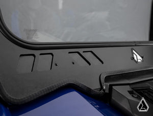 Assault Industries glass windshield on a Polaris RZR Pro R 4, hardware detail
