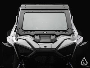 Assault Industries glass windshield on a Polaris RZR Pro XP, side view