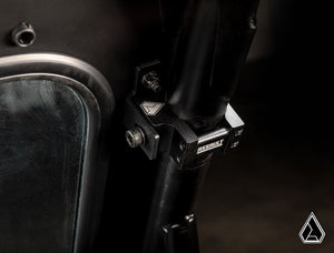 Assault Industries glass windshield on a 2024 Polaris RZR XP, mounted view