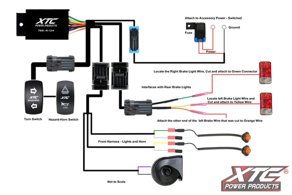 Universal Self-Canceling Turn Signal Kit w/ Horn & OEM Wires - Dunes 2 Dezert SXS