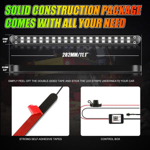 Magic Dream Color RGB Underglow Lights LED Strip Lights Kit with Bluetooth APP & Wireless Remote Control with Brake Light Function for ATV UTV - Dunes 2 Dezert SXS