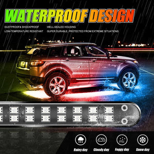Magic Dream Color RGB Underglow Lights LED Strip Lights Kit with Bluetooth APP & Wireless Remote Control with Brake Light Function for ATV UTV - Dunes 2 Dezert SXS