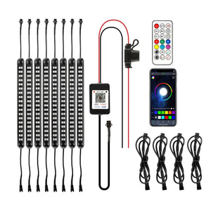 Magic Dream Color RGB Underglow Lights LED Strip Lights Kit with Bluetooth APP & Wireless Remote Control with Brake Light Function for ATV UTV - Dunes 2 Dezert SXS