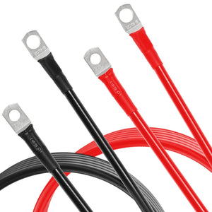 7FT 7AWG Battery Cables Tinned Copper Ring Terminal Lugs Battery Wires - Dunes 2 Dezert SXS