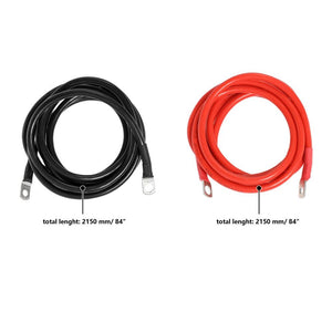 7FT 7AWG Battery Cables Tinned Copper Ring Terminal Lugs Battery Wires - Dunes 2 Dezert SXS