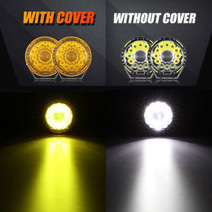 (2pcs/set) 7 Inch/ 9 Inch Round LED Driving Light Amber Cover Light Shield Cover - Dunes 2 Dezert SXS