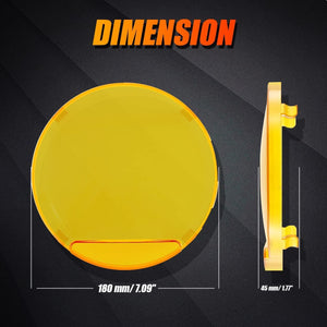 (2pcs/set) 7 Inch/ 9 Inch Round LED Driving Light Amber Cover Light Shield Cover - Dunes 2 Dezert SXS