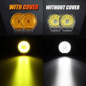 (2pcs/set) 7 Inch/ 9 Inch Round LED Driving Light Amber Cover Light Shield Cover - Dunes 2 Dezert SXS