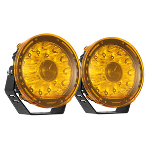 (2pcs/set) 7 Inch/ 9 Inch Round LED Driving Light Amber Cover Light Shield Cover - Dunes 2 Dezert SXS