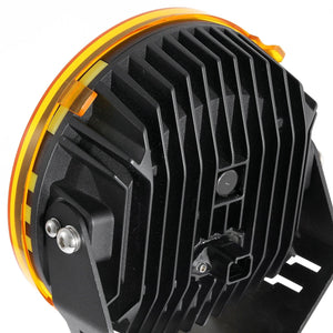 (2pcs/set) 7 Inch/ 9 Inch Round LED Driving Light Amber Cover Light Shield Cover - Dunes 2 Dezert SXS