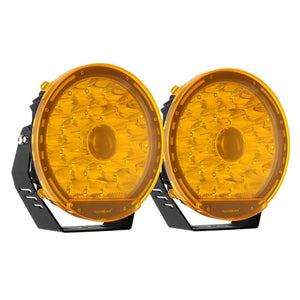 (2pcs/set) 7 Inch/ 9 Inch Round LED Driving Light Amber Cover Light Shield Cover - Dunes 2 Dezert SXS