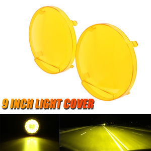(2pcs/set) 7 Inch/ 9 Inch Round LED Driving Light Amber Cover Light Shield Cover - Dunes 2 Dezert SXS
