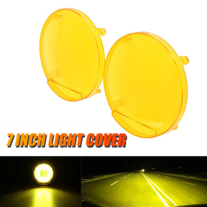 (2pcs/set) 7 Inch/ 9 Inch Round LED Driving Light Amber Cover Light Shield Cover - Dunes 2 Dezert SXS
