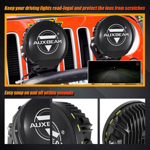 (2pcs/set) 7 Inch/ 9 Inch Round LED Driving Light Black Cover Light Shield Cover - Dunes 2 Dezert SXS