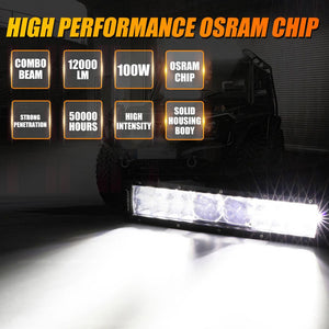 5D-PRO Series LED Light Bar with 5D Projectors for ATV UTV - Dunes 2 Dezert SXS