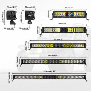 5D-PRO Series LED Light Bar with 5D Projectors for ATV UTV - Dunes 2 Dezert SXS