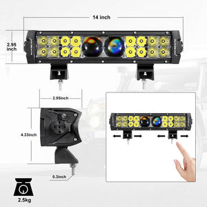 5D-PRO Series LED Light Bar with 5D Projectors for ATV UTV - Dunes 2 Dezert SXS