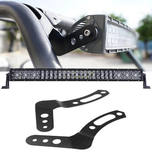 32 Inch 5D Series Straight/Curved LED Light Bar & Upper LED Light Bar Mounting Brackets Combo for 2013-2021 Polaris RZR XP1000 & 2015-2021 RZR 900 S900 S1000 EPS Modelsor RZR 900/ RZR S900/ RZR 900 XC/ RZR XP 1000/ RZR Turbo - Dunes 2 Dezert SXS