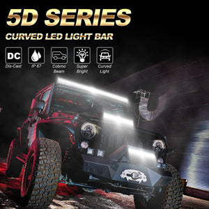 32 Inch 5D Series Straight/Curved LED Light Bar & Upper LED Light Bar Mounting Brackets Combo for 2013-2021 Polaris RZR XP1000 & 2015-2021 RZR 900 S900 S1000 EPS Modelsor RZR 900/ RZR S900/ RZR 900 XC/ RZR XP 1000/ RZR Turbo - Dunes 2 Dezert SXS