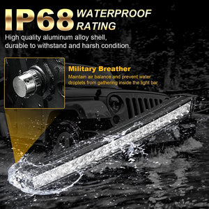 32 Inch 5D Series Straight/Curved LED Light Bar & Upper LED Light Bar Mounting Brackets Combo for 2013-2021 Polaris RZR XP1000 & 2015-2021 RZR 900 S900 S1000 EPS Modelsor RZR 900/ RZR S900/ RZR 900 XC/ RZR XP 1000/ RZR Turbo - Dunes 2 Dezert SXS