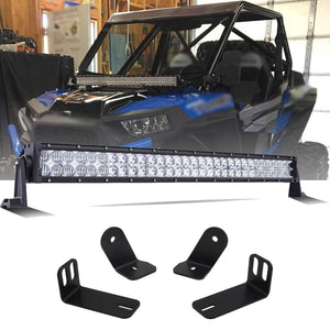32 Inch 5D Series Straight/Curved LED Light Bar & A-pillar Light Bar Mounting Bracket Combo for RZR 900/ RZR S900/ RZR 900 XC/ RZR XP 1000/ RZR Turbo - Dunes 2 Dezert SXS