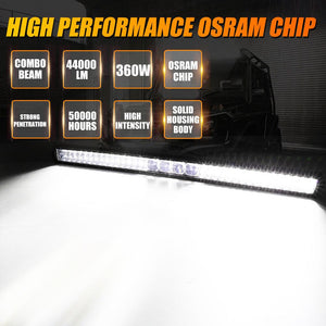 42 Inch 5D-PRO Series LED Light Bar & Car Roof Windshield LED Light Bar Mounting Bracket for 2014-2019 Can-Am Commander 1000 800 Models - Dunes 2 Dezert SXS