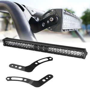32 Inch 5D-PRO Series Dual Row LED Light Bars & Upper LED Light Bar Mounting Brackets Combo for 2013-2021 Polaris RZR XP1000 & 2015-2021 RZR 900 S900 S1000 EPS Models - Dunes 2 Dezert SXS