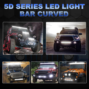 5D Series 42 Inch Combo Beam Dual Row Curved Off Road LED Light Bar - Dunes 2 Dezert SXS