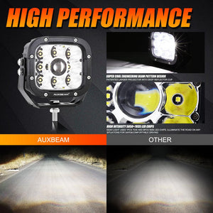 5 Inch 110W LED Driving Lights with Additional Amber Covers & 22 Inch 5D-PRO Series LED Light Bars Combo for CBR 1000rr Off Road Buggy, ATV, UTV, Truck - Dunes 2 Dezert SXS
