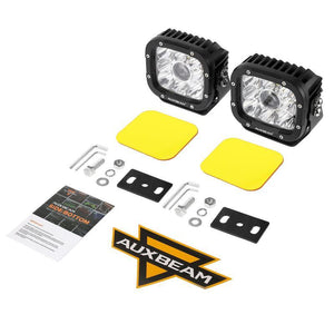 5 Inch 110W LED Driving Lights with Additional Amber Covers & 22 Inch 5D-PRO Series LED Light Bars Combo for CBR 1000rr Off Road Buggy, ATV, UTV, Truck - Dunes 2 Dezert SXS