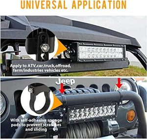 (2pcs/set) Light Bar Mounting Bracket Kit 1 inch Bull Bar Roll Cage Clamps Mount Clamps Universal Holder Kits for L - Dunes 2 Dezert SXS