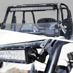 30''-32'' Straight/Curved LED Light Bar Mounting Bracket Fit for UTV 2013-2021 Polaris RZR XP1000 & 2015-2021 RZR 900 S900 S1000 EPS Models with Stock Roll Cage Only - Dunes 2 Dezert SXS