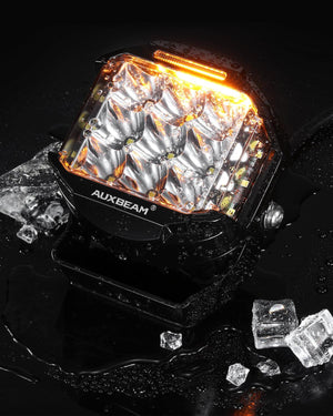 V-MAX Series | 5 Inch 168W 16440LM Combo Beam Side Shooter LED Round Pod Lights with Amber DRL - Dunes 2 Dezert SXS