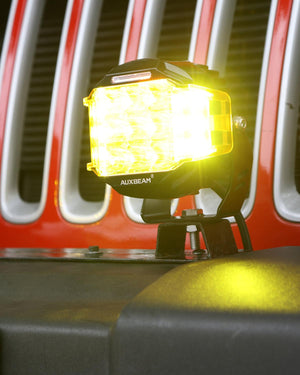V-MAX Series | 5 Inch 168W 16440LM Combo Beam Side Shooter LED Round Pod Lights with Amber DRL - Dunes 2 Dezert SXS