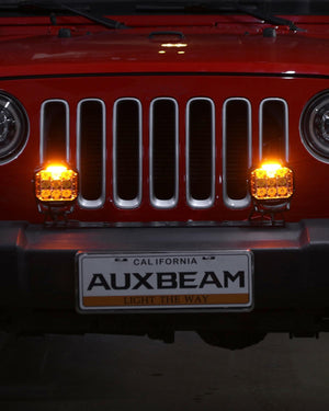 V-MAX Series | 5 Inch 168W 16440LM Combo Beam Side Shooter LED Round Pod Lights with Amber DRL - Dunes 2 Dezert SXS