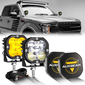 XP-ULTRA Series 3 Inch 80W Combo Beam LED Pods Amber&White Offroad Lights - Dunes 2 Dezert SXS