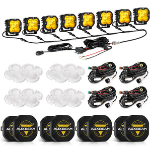 XP-ULTRA Series 3 Inch 80W Combo Beam LED Pods Amber&White Offroad Lights - Dunes 2 Dezert SXS