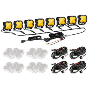 XP-ULTRA Series 3 Inch 80W Flood Beam LED Pods Amber&White Offroad Lights - Dunes 2 Dezert SXS