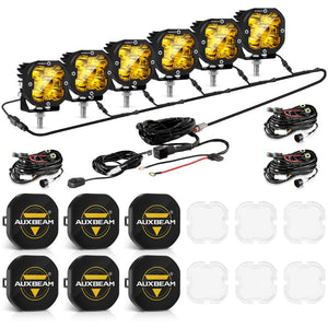 XP-ULTRA Series 3 Inch 80W Spot Beam LED Pods Amber&White Offroad Lights - Dunes 2 Dezert SXS