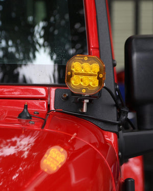 XP-ULTRA Series 3 Inch 84W LED Combo Pod Light Off Road Lights with White DRL&Amber Turn Signal Light - Dunes 2 Dezert SXS