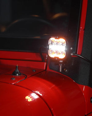 XP-ULTRA Series 3 Inch 84W LED Combo Pod Light Off Road Lights with White DRL&Amber Turn Signal Light - Dunes 2 Dezert SXS