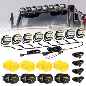 XP-ULTRA Series 5 Inch 174W LED Side Shooter Pod Lights with White DRL&Amber Turn Signal Light - Dunes 2 Dezert SXS