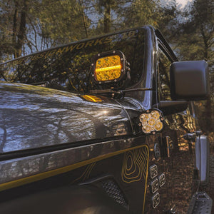 XP-ULTRA Series 5 Inch 132W 15600LM White/Amber LED Pods Driving Light with Amber DRL - Dunes 2 Dezert SXS