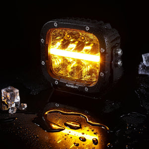 XP-ULTRA Series 5 Inch 132W 15600LM White/Amber LED Pods Driving Light with Amber DRL - Dunes 2 Dezert SXS