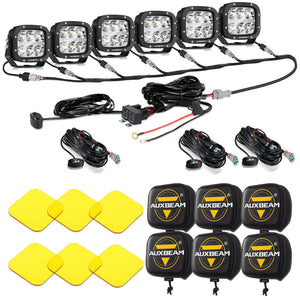 XP-ULTRA Series 5 Inch 132W 15600LM White/Amber LED Pods Driving Light with Amber DRL - Dunes 2 Dezert SXS