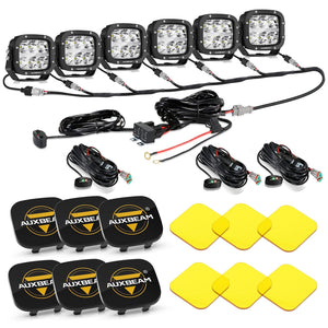 XP-ULTRA Series 5 Inch 132W 15600LM White/Amber LED Pods Driving Light with Amber DRL - Dunes 2 Dezert SXS