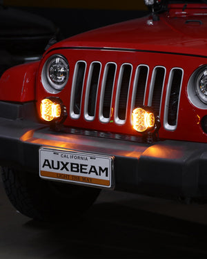 V-ULTRA Series | 5 Inch 172W LED Side Shooter White Pod Lights with Amber DRL - Dunes 2 Dezert SXS