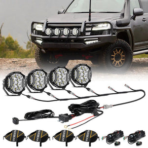 V-ULTRA Series | 5 Inch 172W LED Side Shooter White Pod Lights with Amber DRL - Dunes 2 Dezert SXS